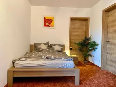 Ein Bett oder Betten in einem Zimmer der Unterkunft Ferienwohnung Felix
