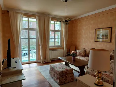 Ein Sitzbereich in der Unterkunft Villa Lindenhof