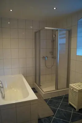 Ein Badezimmer in der Unterkunft Ferienwohnung Carolagrün