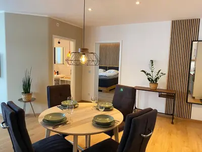 Küche/Küchenzeile in der Unterkunft Ferienwohnung Wald & Wiesen