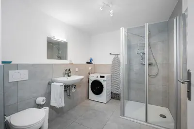 Ein Badezimmer in der Unterkunft myminiaparts Gemütliches Studio mit Arbeitsplatz