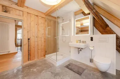 Ein Badezimmer in der Unterkunft Ferienwohnung Mühlbachgasse 9