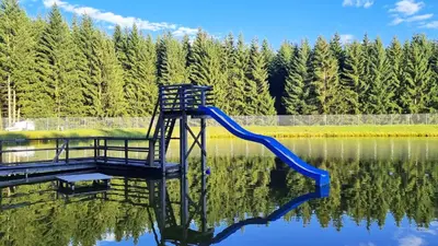 Der Swimmingpool an oder in der Nähe von Hotel Erlebnis Wald
