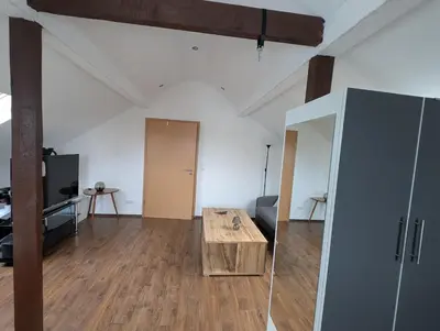 Küche/Küchenzeile in der Unterkunft Dachgeschosswohnung mit Loftcharakter