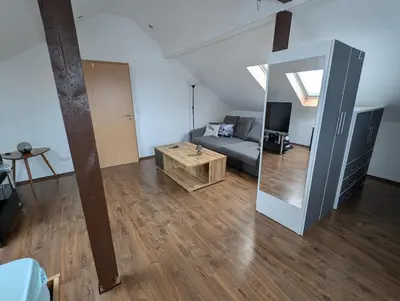 TV/Unterhaltungsangebot in der Unterkunft Dachgeschosswohnung mit Loftcharakter
