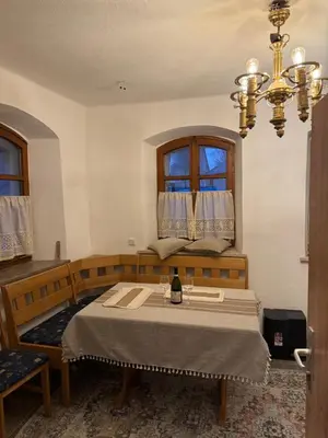 Ein Sitzbereich in der Unterkunft Haus mit Herz