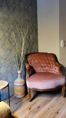 Ein Sitzbereich in der Unterkunft Landliebe Ferienwohnung