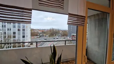 Grundriss der Unterkunft Gemütliches Apartment mit Balkon und Parkplatz im Zentrum