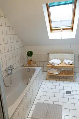 Ein Badezimmer in der Unterkunft Ferienwohnung Härtl