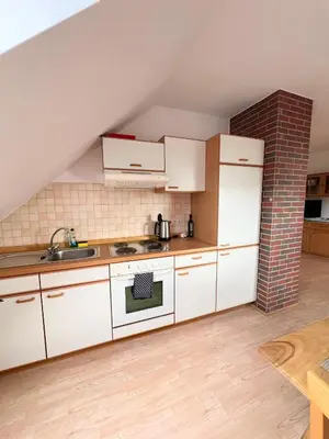 Küche/Küchenzeile in der Unterkunft Ferienwohnung Härtl