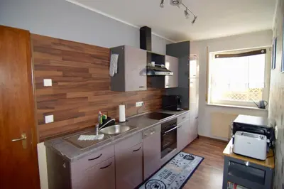 Küche/Küchenzeile in der Unterkunft Ferienwohnung Kulmbach
