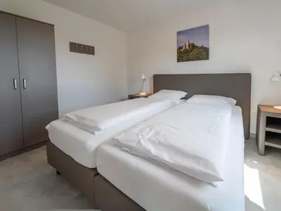 Ein Bett oder Betten in einem Zimmer der Unterkunft 2 Zimmer App Fränkische Schweiz I Miselgau-Obernsees