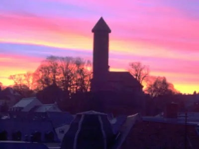 Blick auf den Sonnenuntergang/Sonnenaufgang von des Hotels aus oder aus der Nähe