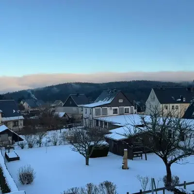 Unique flat Vogtland-Panorama by respect host
