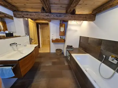 Ein Badezimmer in der Unterkunft Ferienhaus Waldglück