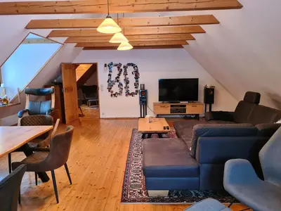 TV/Unterhaltungsangebot in der Unterkunft Ferienhaus Waldglück