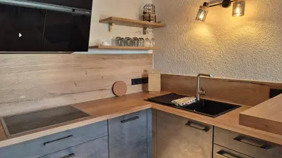 Küche/Küchenzeile in der Unterkunft NEU! Gemütliche Ferienwohnung 