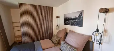 Ein Sitzbereich in der Unterkunft NEU! Gemütliche Ferienwohnung 