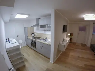 Küche/Küchenzeile in der Unterkunft Ferienwohnung Küffner