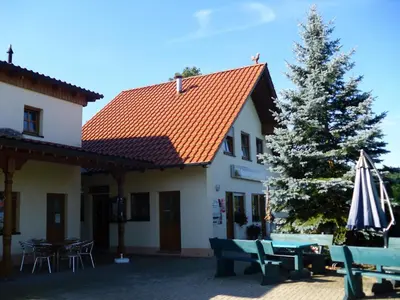 Das Gebäude in dem sich die Ferienwohnung befindet