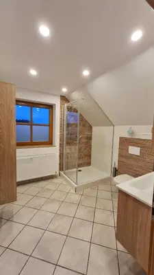 Ein Badezimmer in der Unterkunft Campingplatz Jurahöhe