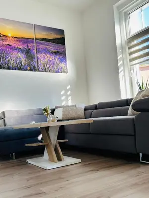 Ein Sitzbereich in der Unterkunft Apartment Sofia