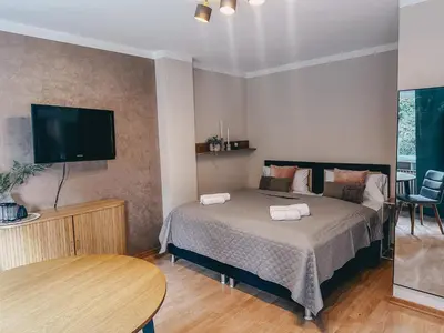 Ein Bett oder Betten in einem Zimmer der Unterkunft Sali Homes - SM0 charming Apartment short walk from city center of Bayreuth