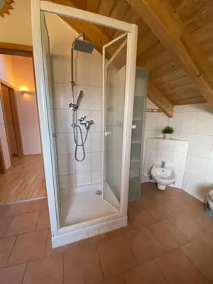 Ein Badezimmer in der Unterkunft Haus am See Ferienhaus 4