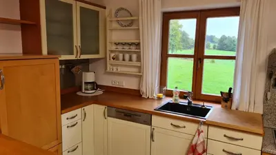 Küche/Küchenzeile in der Unterkunft Ferienwohnung Dirscherl