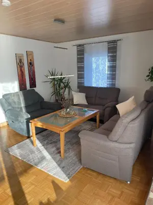 Ein Sitzbereich in der Unterkunft Apartment Salvete