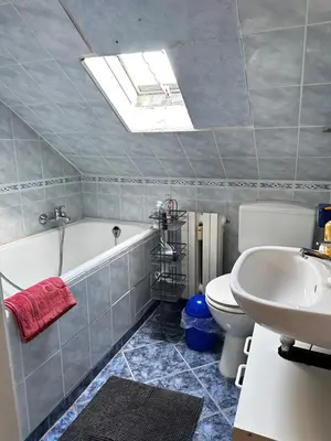 Ein Badezimmer in der Unterkunft Wohnung für Monteure & Handwerker