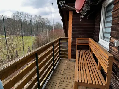 Ein Balkon oder eine Terrasse in der Unterkunft Wohnung für Monteure & Handwerker