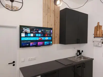 Küche/Küchenzeile in der Unterkunft Stylische 40 qm im Erdgeschoss mitten in der Altstadt