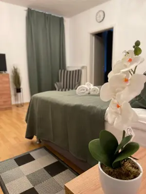 Ein Bett oder Betten in einem Zimmer der Unterkunft City 2-Zimmer Apartment mit Balkon
