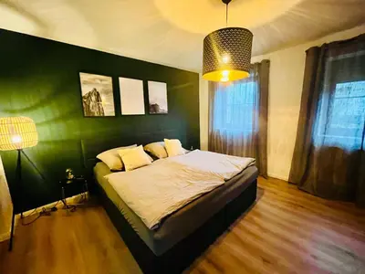 Ein Bett oder Betten in einem Zimmer der Unterkunft Ferienwohnung Michaela