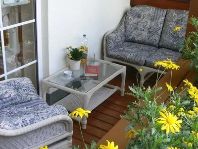 Ein Sitzbereich in der Unterkunft Naturidylle Vogtland - Erholsame Ferienwohnungen im Grünen