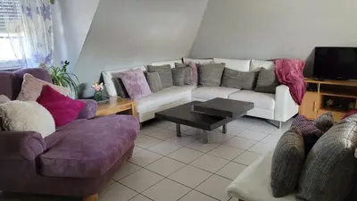 Ein Sitzbereich in der Unterkunft Biggy's Apartment