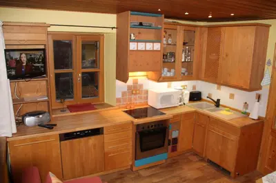 Küche/Küchenzeile in der Unterkunft Ferienwohnung Edelweiss