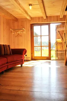 Ein Sitzbereich in der Unterkunft Atempause Fichtelgebirge