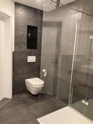 Ein Badezimmer in der Unterkunft Ferienwohnung Hammerbergblick Rittersgrün