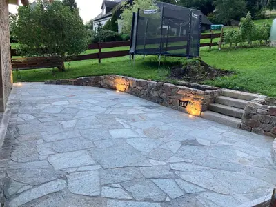 Ein Garten an der Unterkunft Ferienwohnung Hammerbergblick Rittersgrün