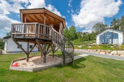 Ein Garten an der Unterkunft Panoramabungalow Typ 70