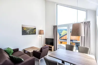 TV/Unterhaltungsangebot in der Unterkunft Panoramabungalow DHH