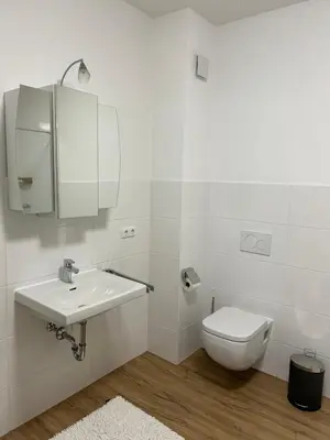 Ein Badezimmer in der Unterkunft Schöne Ferienwohnung im Zentrum