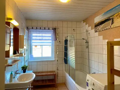 Ein Badezimmer in der Unterkunft Fewo Fichtelflair