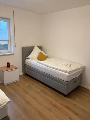Ein Bett oder Betten in einem Zimmer der Unterkunft Wunderschöne Wohnung in ruhige Stadtviertel