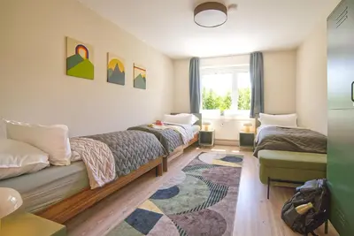 Ein Sitzbereich in der Unterkunft Erzgebirge Suite Gipfelgrün