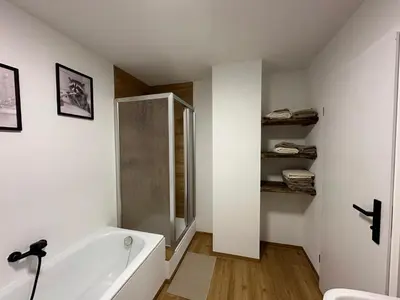 Ein Badezimmer in der Unterkunft Ferienhaus an der Stadtmauer