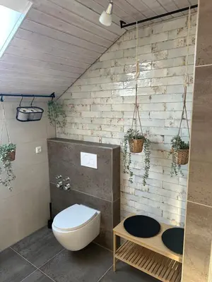Ein Badezimmer in der Unterkunft Ferienwohnung Kunterbunt