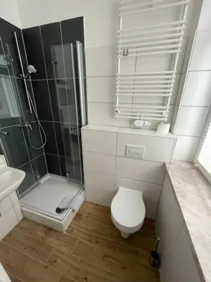 Ein Badezimmer in der Unterkunft Pension Anno 1866